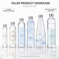 Machine de remplissage automatique à faible coût pour eau potable pure en bouteilles PET et en verre, avec rinçage et bouchage intégrés