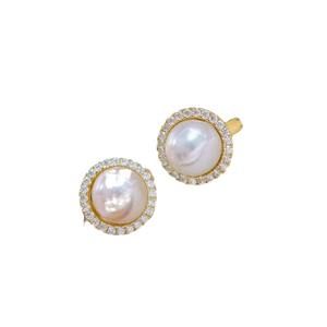 อุปกรณ์ทำเครื่องประดับเงินแท้ S925 สำหรับไข่มุก DIY ลูกปัดกลมขนาด 8-9 มม. รุ่น 22144 ตัวเรือนเปล่าสำหรับต่างหูแฟชั่นเงินแท้ พร้อมลูกปัดขนาด 8-9 มม. รุ่น 22144 - Product Image 5