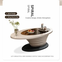 Table basse créative, style moderne minimaliste de luxe pour petit salon