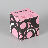 Boîte de rangement pour emballage cadeau cosmétique rose Boîte de luxe à fermeture éclair imprimée personnalisée Boîte de papier ondulé
