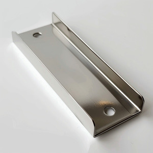Fabrication sur mesure de tôles métalliques de précision OEM, support en forme de U en acier inoxydable poli, base de montage métallique - Product Image 1
