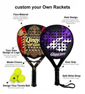 Raqueta de Pádel de Fibra de Carbono de Diseño Profesional Qingyu, Raqueta de Tenis de Alta Calidad, Servicio OEM, Marca Anyball, Gran Venta - Product Image 2