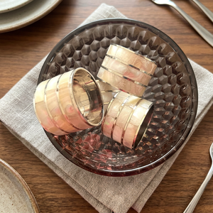 Best Mother of Pearl Inlay Tableware Napkin Ring Dinning <b>Table</b> Decorate With Gold MOP Napkin Rings MOP Brass Napkin Ring Plating - Product Image 1
