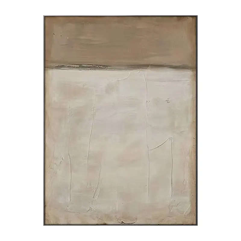 Pintura al óleo abstracta de estilo nórdico, lienzo de arte de pared de textura pura pintada a mano, wabi-sabi