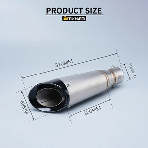 Nuevo Silenciador de Escape Modificado para Motocicleta de Aluminio, 51 mm, 61 mm, SC Yama YZF FZ6 R1 R6 R3 MT07 ZX6r Z800 Z900 MT09 FZ09 N.L.K.HANN 1 - Product Image 2