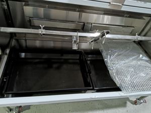 Động cơ điện thép không gỉ rang xay toàn bộ Pig Lamb <span class=keywords><strong>gas</strong></span> và than nướng BBQ xách tay Argentina grills với gốm đầu đốt - Product Image 3