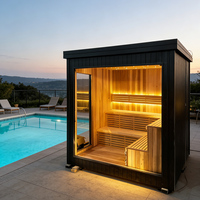 Sauna Inframerah Luar Ruangan Premium dengan Pemanas Digital Cerdas dari Kayu Cedar & Hemlock untuk Spa Rumah Mewah