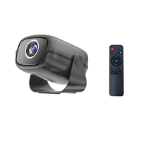 Mini projecteur intelligent avec support, prise en charge native 1080P, décodage, connexion sans fil WiFi BT, portable pour la maison, l'extérieur et le camping