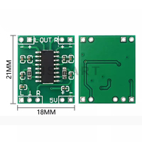 Carte d'amplificateur numérique super mini PAM8403 2 * 3W Classe D Carte d'amplificateur numérique efficace Alimentation USB 2,5 à 5V