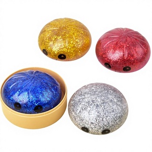 Produit transfrontalier très vendu : Jouet anti-stress à presser en TPR, adorable, en forme de boulette vapeur, avec panier de cuisson simulé, pour jeunes - Product Image 1