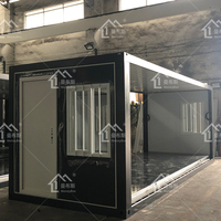 Tirelire 20ft préfabriqué pliant conteneur maison Mini Casa pliable préfabriqué maison acier immeuble de bureaux bureau cuisine salle de bain