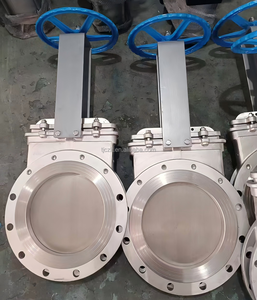 Mặt bích dao Van cổng API/GB/DIN tiêu chuẩn Van cổng wcb tăng thân dao Van cổng DN350 PN16 tay quay dao Van cổng - Product Image 2