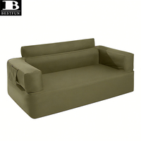 Canapé gonflable confortable avec pompe intégrée, lit d'appoint portable pour le camping en plein air, la plage, la terrasse