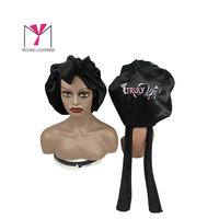Gorro satinado Truly Lips con lazo elástico, logotipo impreso, gorro de moda para mujer, uso doméstico, cuatro estaciones, 56-58 cm