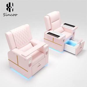 เก้าอี้ทำเล็บมืออาชีพสำหรับร้านทำเล็บ ยี่ห้อ Manufacturer Luxury พร้อมอ่างแช่เท้าแบบปรับเอนได้และระบบน้ำวนแบบไร้ท่อ - Product Image 1