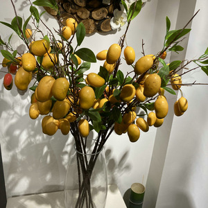 Branches artificielles de mangue Queyiyi, 94 cm de haut, jaunes et rouges, décoration pour la maison, l'hôtel, les mariages et les arrangements floraux - Product Image 1