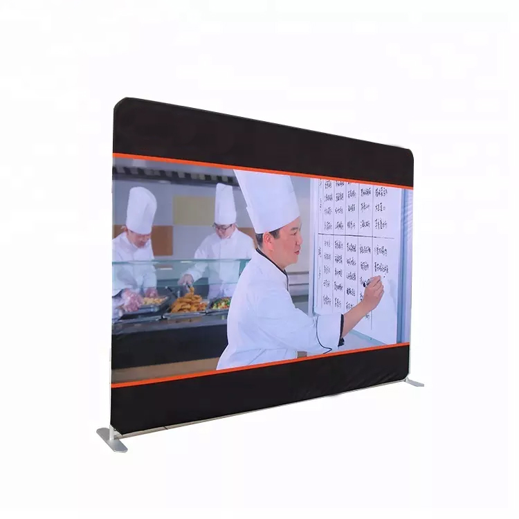 Портативный стенной баннер для выставки, стенд, прямой стенд, Натяжная ткань, выдвижной баннер, дисплей для торговой выставки