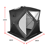 Tenda Sauna Lipat Outdoor untuk 3-4 Orang, untuk Sauna Rumah & Berkemah, Kain Oxford Tahan Lama, Fungsi Uap Basah, untuk Dijual