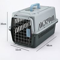 NOUVEAU - Vente flash - Transporteur pour animaux de compagnie en plastique - Portable - Respirant - Boîte de transport pour chat et chien - Transport aérien