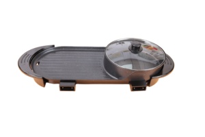 Griglia Elettrica Multifunzionale 3 in 1 per Interni con Rivestimento Antiaderente Senza Fumo con Pentola Autoriscaldante - Product Image 4