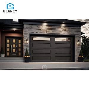 <span class=keywords><strong>Porte</strong></span> de <span class=keywords><strong>garage</strong></span> industrielle à double section en acier nord-américain pour deux voitures et portes piétonnes - Product Image 1