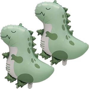 Globo de Aluminio Metálico de Dinosaurio Verde Pastel, Lindo y Grande, para Decoración de Fiestas de Cumpleaños Infantiles con Temática de Dinosaurios - Product Image 1