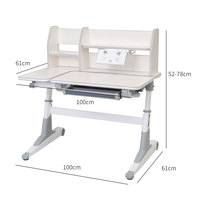 Bureau d'étude moderne pour enfants à hauteur réglable, design ergonomique, bois et acier, pour chambre et bureau à domicile