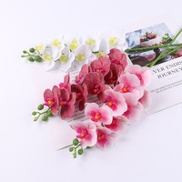 Orchidées Phalaenopsis artificielles 9 têtes Real Touch Mini fleur d'orchidée pour la décoration de la maison de fête de mariage