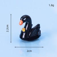 Décoration de mariage élégante, cygnes miniatures 3D peints à la main, esthétique minimaliste moderne et romantique, mini animaux en résine, décoration d'intérieur