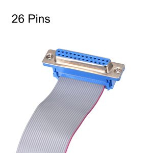 Cable plano IDC ligero Uxcell, DB25 hembra a FC26 hembra, paso de 2,54 mm, longitud de 20 cm, 2 unidades para uso en altavoces - Product Image 3