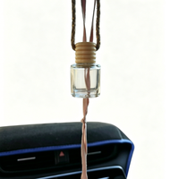 Diffuseur de parfum suspendu transparent en verre miniature pour voiture, vide, rechargeable, pour huiles essentielles et aromathérapie