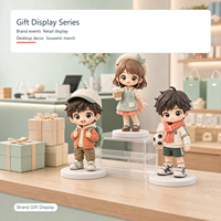 Figurine Mascotte Personnalisée en PVC, Mini Poupée Chibi Mignonne, Jouet de Collection en Vinyle OEM ODM, Cadeau de Marque Personnalisé, Figurine Boîte Mystère