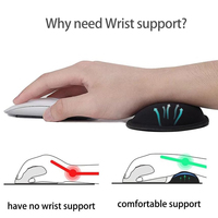 Repose-poignet ergonomique en mousse à mémoire de forme pour souris d'ordinateur, PC Gaming - Conception à trous de massage - Repose-poignet pour souris