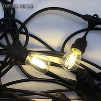 Jardin Cour Extérieur Ip65 Imperméable Camping Fête E27 S14 Patio Festoon Lighting Led Dimmable Christmas Holiday String Lights