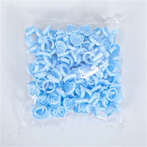 Tasses à anneau d'encre pigmentée en plastique jetables 100 pièces/sacs pour le maquillage <span class=keywords><strong>permanent</strong></span> des <span class=keywords><strong>cils</strong></span> collants colle d'extension de <span class=keywords><strong>cils</strong></span> - Product Image 6