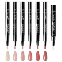 Stylo Gel Liquide UV/LED Personnalisable OEM/ODM Nude Neutre Deux Étapes Base & Top Coat Non Toxique Végétalien Portable pour Ongles