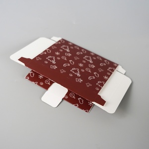 Sunshine Christmas Personal Customization Printing Gift 3 Grid Cookies <b>Box</b> <b>Brown</b> Kraft Paper Sliding Mooncake Pastry Cookies <b>Box</b> - Product Image 4