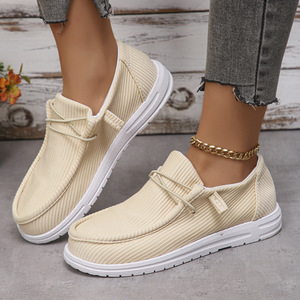 Zapatos de lona <span class=keywords><strong>Dana</strong></span> para mujer, zapatos planos de boca poco profunda, nuevos zapatos de mujer - Product Image 4