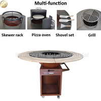 Brasero de Jardin Extérieur en Acier Corten Chauffant pour Barbecue