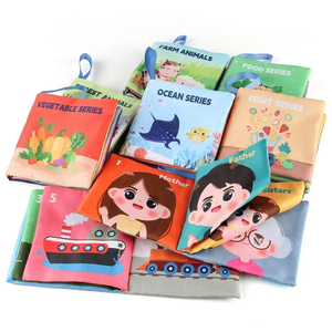 Libro <span class=keywords><strong>de</strong></span> tela para aprendizaje temprano para bebés <span class=keywords><strong>de</strong></span> 0 a 3 años, resistente a desgarros, ligero, portátil, lectura entre padres e hijos, comodidad para dormir - Product Image 2
