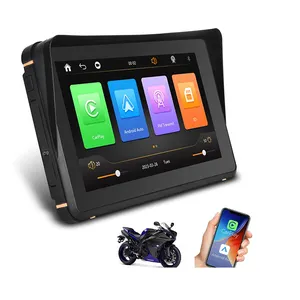 7 inch Glass Touchscreen Waterproof Portable Motorcycle Carplay Motorcycle GPS With Carplay Dual-BT Motor Carplay Screen