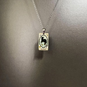 Collana Vintage con disegno di carta stampata con gatto e lettera Retro collana ciondolo croce gioielli di moda per uomini e donne - Product Image 3