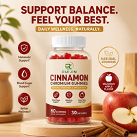Gummies OEM au Cinnamome et au Chrome, Écorce de Cannelle de Ceylan, Soutien Métabolique et Glycémique Sain, Complément Alimentaire Quotidien à Croquer pour Adultes
