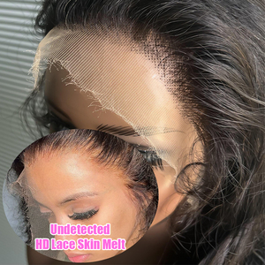 30英寸天然瑞士13x4体波高清蕾丝正面假发100% 生印度蕾丝正面假发黑色女性体波人发假发 - Product Image 4