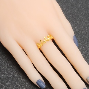 Bague Classique JXX en Or, Designs Simples, Bijoux de Fiançailles en Diamant pour Femme, Or 24K, Réglable, Style Arabie Saoudite, Idéale pour les Soirées - Product Image 2