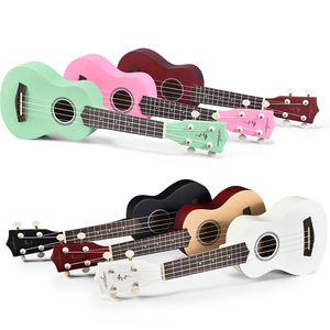 Instrumento musical colorido bajo madera contrachapada cuerdas de nailon guitarra hawaiana <span class=keywords><strong>ukelele</strong></span> 21" - Product Image 3