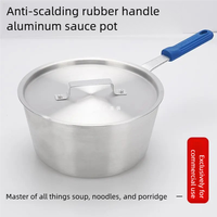 Marmite à soupe et à bouillon en aluminium à poignée unique pour cuisinière à gaz et à induction, épaissie, pour sauces et ragoûts de cuisine occidentale
