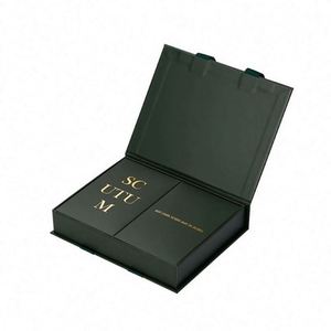 Boîte cadeau de luxe en carton magnétique écologique, impression typographique, logo, forme de livre, séparateur, couvercle rabattable, taille personnalisée - Product Image 4