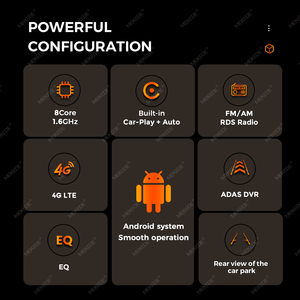 Mekede X20 X10แอนดรอยด์หน้าจอ IPS 1280*720เฮดยูนิต<span class=keywords><strong>4</strong></span> + 64G 8core 4G 9/10นิ้วสำหรับ2DIN โตโยต้าฮุนได VW แบบสากล - Product Image 6