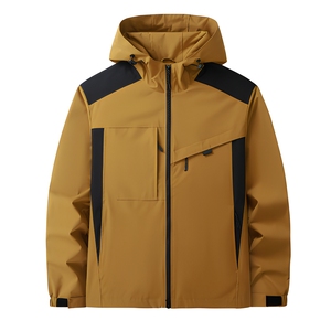 Chaqueta softshell personalizada de poliéster transpirable de 300 g/m², marca privada para marcas estadounidenses de running, MOQ bajo - Product Image 1